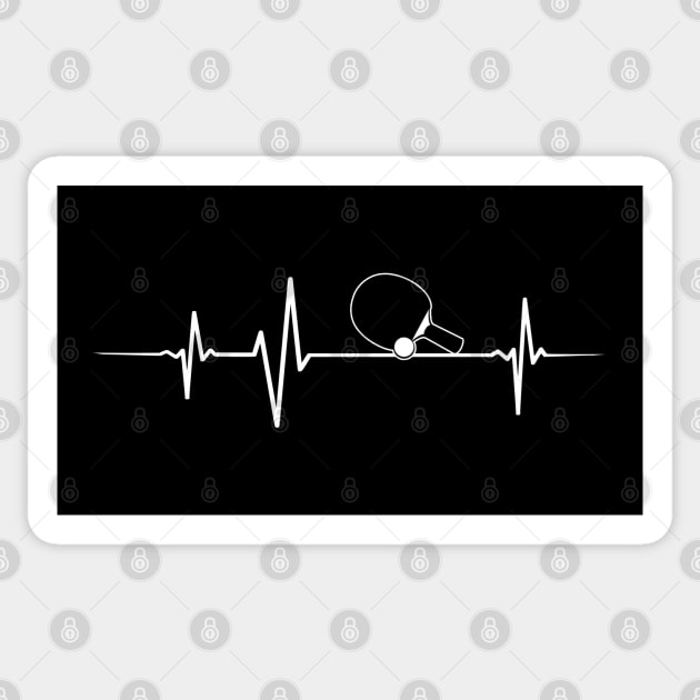 Heartbeat - Pingpong Sticker by InfiniTee Design